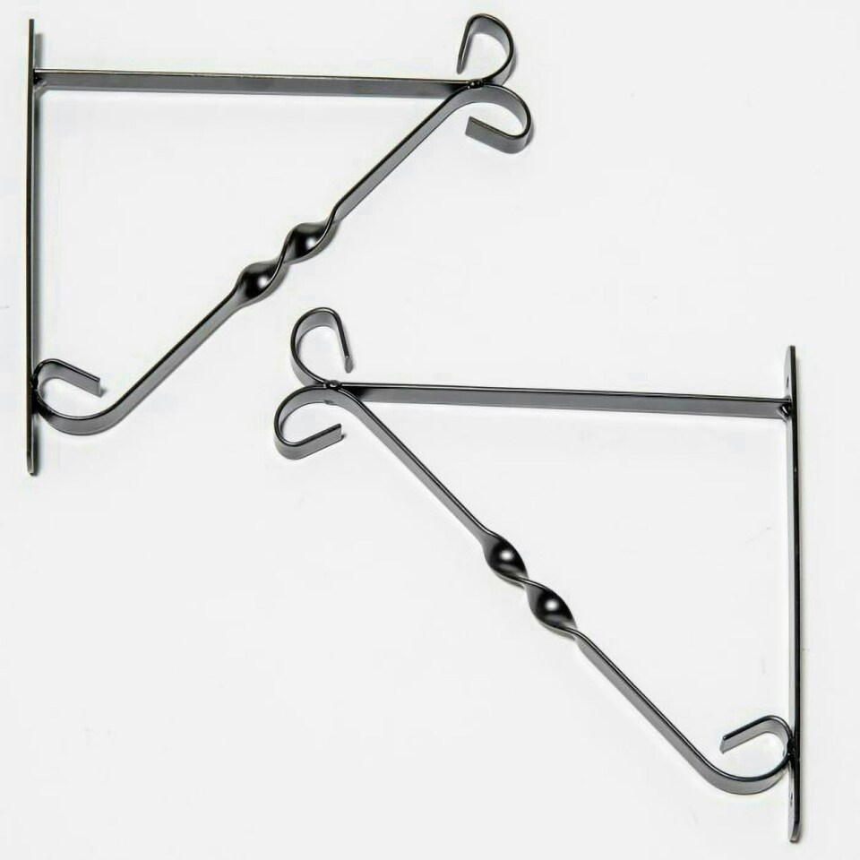 image 1 of Primrose Simple Hanging Basket Bracket Hook Wall Hanging Brackets 28cm