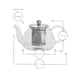 image 3 of Argon Tableware Glass Infuser Teapot - 700ml