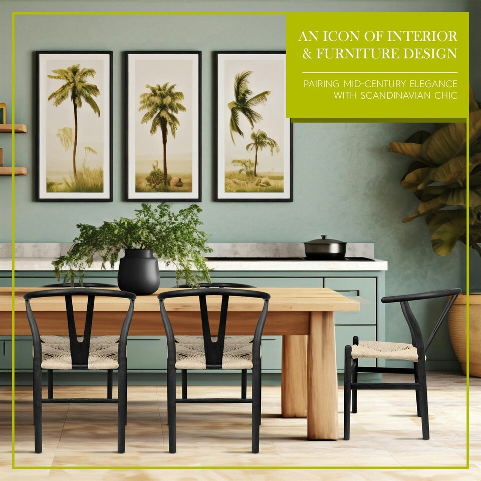 image 1 of Nicholas Winter Beech Wooden Scandi Danish Style Dining Chairs - Grey - Set of 8 - Solid Wood Chair Armchair Dining Chair Club Chair Side Chair Grey