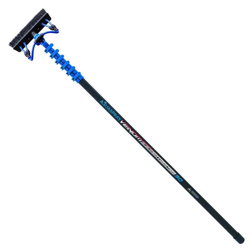 image 1 of Aquaspray® Venom 30ft Hybrid 70/30 Window Cleaning Pole Black
