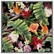 image 1 of Tropical flowers & plant leaves (Picutre Frame) Grey | S