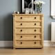 image 2 of Vida Designs Corona 5 Drawer Chest of Drawers Rustic Furniture, Solid Pine Wood