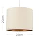 image 3 of ValueLights Modern Beige And Gold Ceiling Pendant Light Shade