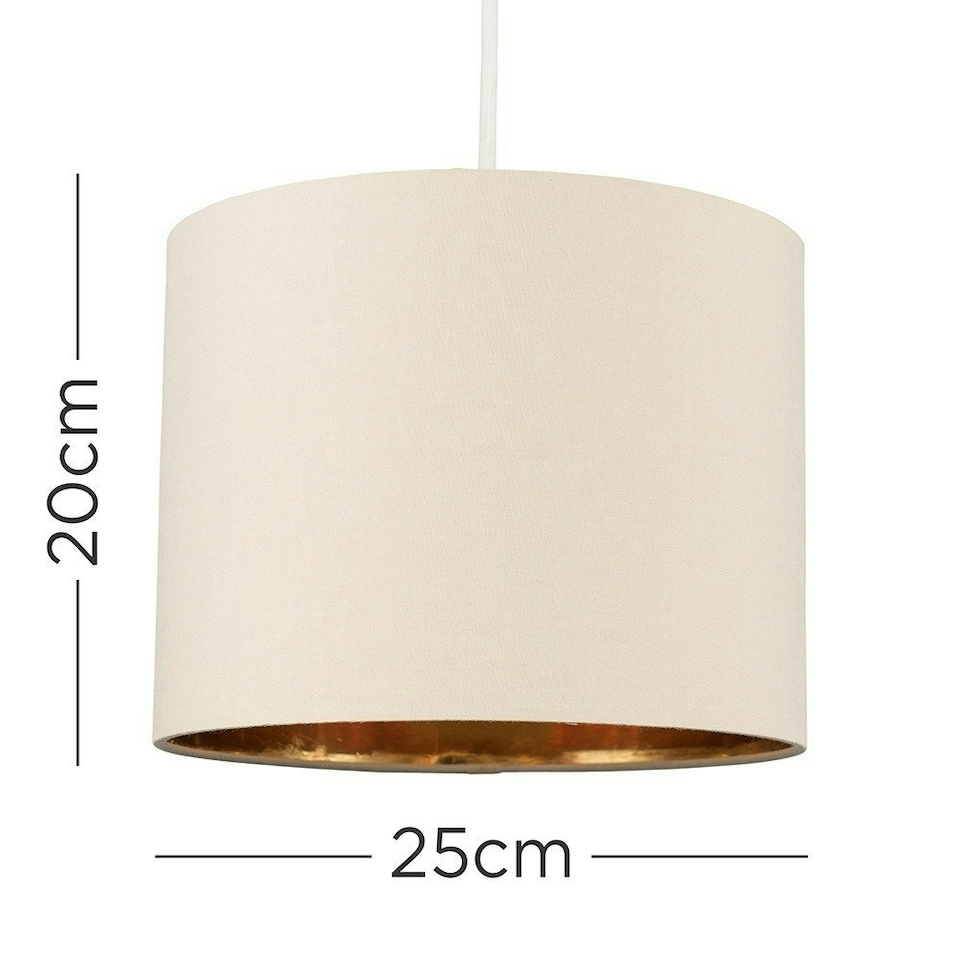 image 1 of ValueLights Modern Beige And Gold Ceiling Pendant Light Shade