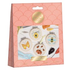 Sew And So On Premium Embroidery Kit, Multicoloured, Bees and Bugs