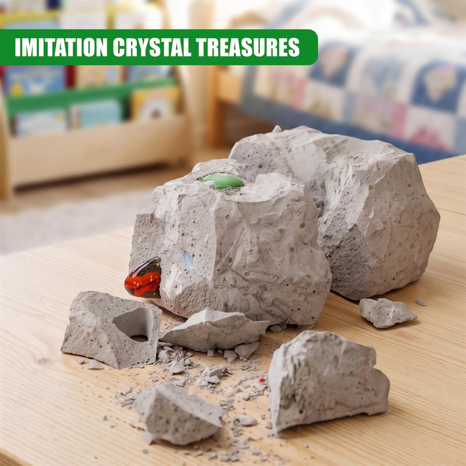 image 1 of The Magic Toy Shop Crystal Gems Digging Kit Science Toy 12 Gems