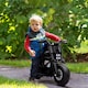 image 2 of HOMCOM 6V Kids Electric Ride On Motorcycle Vehicle with Siren, Horn, Headlights, Music, Training Wheels, for Outdoor Play, Ages 3-5 Years - Black