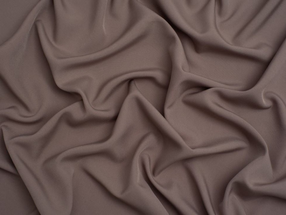 Minerva Core Range Beige Soft Touch Crepe Fabric for Dressmaking, 110cm / 43" Wide - per metre