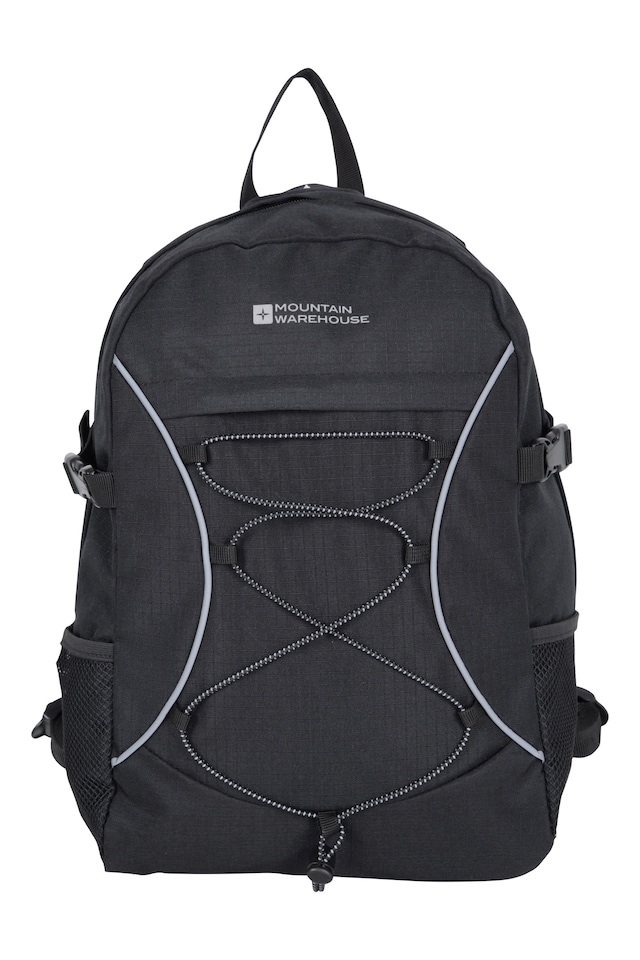 image 1 of Mountain Warehouse Bolt 18L Backpack Rucksack Padded Straps Multi Pocket Day Bag | Black