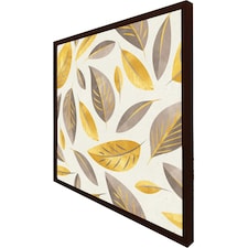 Botanical gold and purple leaf (Picture Frame) Brown | S