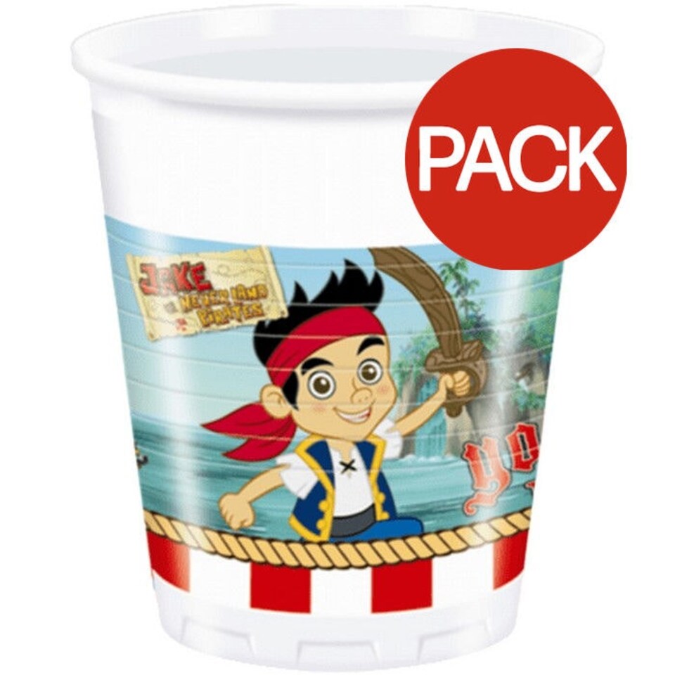 Jake And The Never Land Pirates Plastic Party Cup (Pack of 8) - Multicoloured - One Size