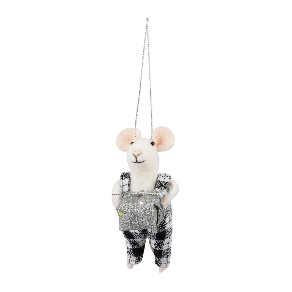 image 1 of Trimits Needle Felting Kit Christmas Mice - Tartan Trio, Festive Craft Kit, Homemade Christmas Decorations