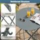 image 7 of Yaheetech 3-Piece Outdoor Bistro Set with 1 Table & 2 Chairs-Gray | Grey | Grey