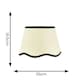 image 3 of ValueLights Dutton Natural Fabric Black Trim Scallop Edge Ceiling Floor Table Small Lamp Shade
