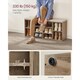 image 5 of Cushioned Shoe Storage Bench with Adjustable Shelves and 10 Compartments, Camel Brown