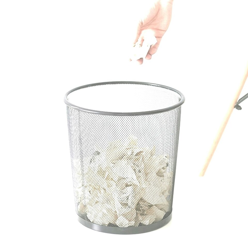 image 1 of Silver Metal Mesh Bin