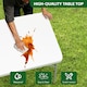 image 3 of 4ft Folding Table heavy duty Outdoor and Indoor use Garden Camping Event Table  White | White | White