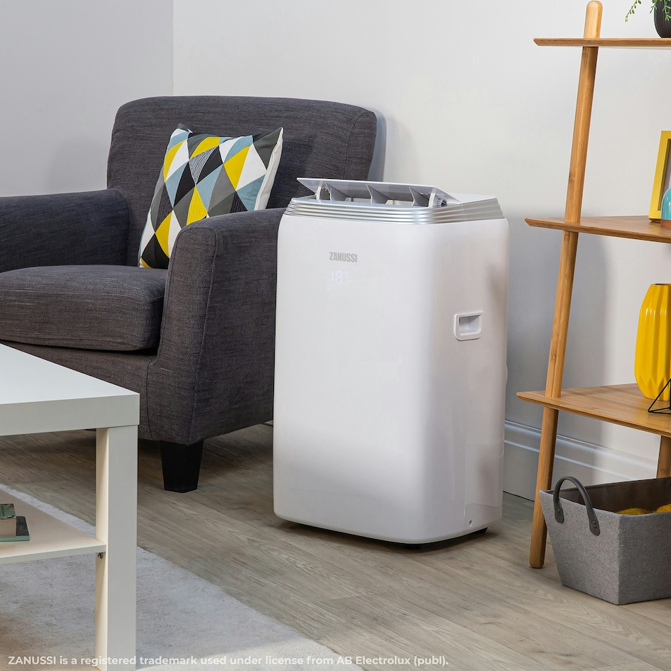 image 1 of Zanussi Air Conditioner & Dehumidifier 3 Fan Speeds 2 in 1 9000 BTU 16m² Room Size White ZPAC9002