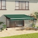 image 2 of Living and Home Outdoor Retractable Patio Awning for Window and Door - L300*W250cm Green