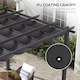 image 4 of Outsunny 3 x 3m Pergola with Retractable Roof, Aluminium Frame Garden Gazebo Canopy Outdoor Sun Shade Shelter for Grill, Patio, Deck, Dark Grey