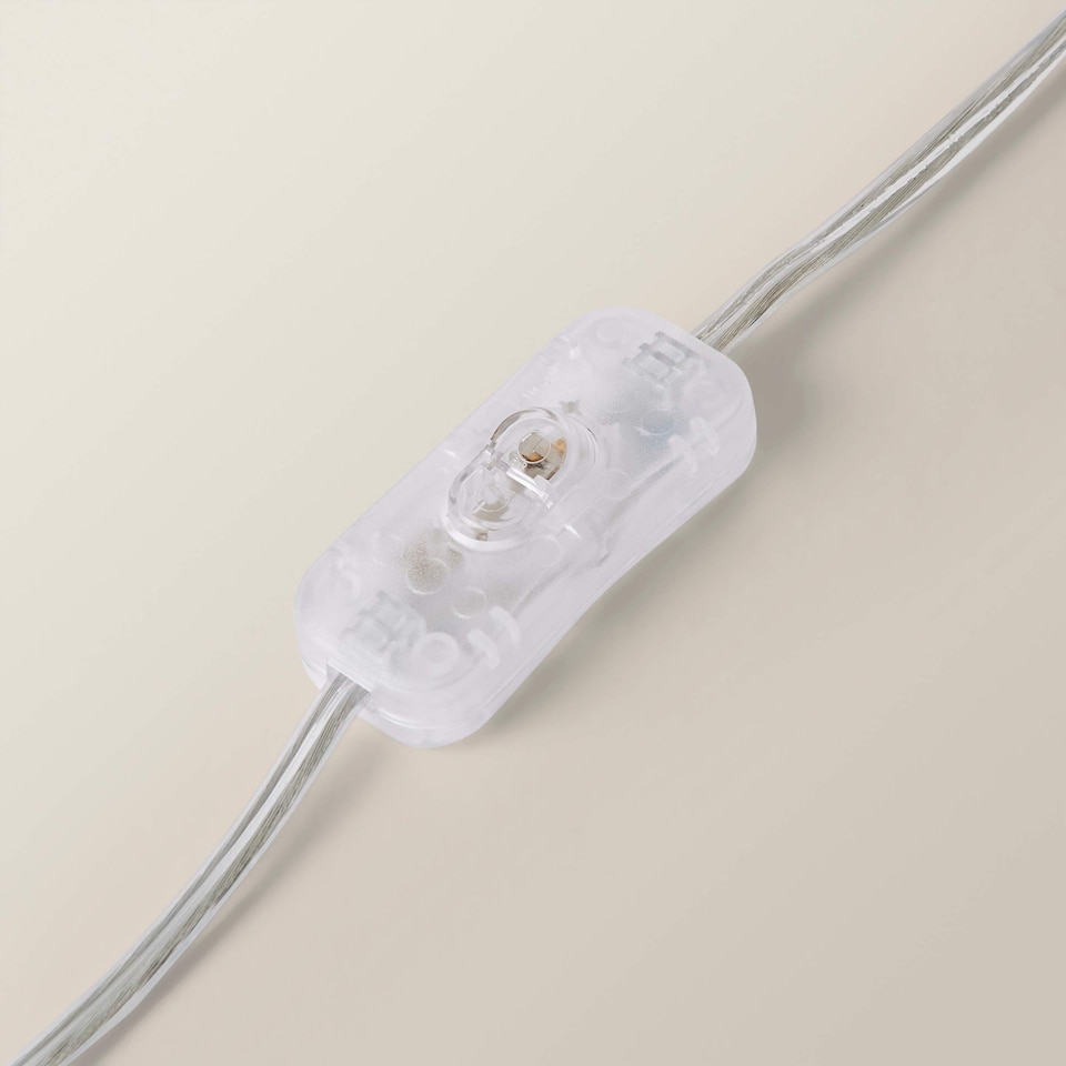 image 1 of ValueLights Betty Clear Glass Table Lamp with Natural Lamp Shade