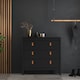 image 8 of Barcelona Chest 3 Drawers in Matt Black
