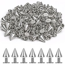 7x10mm Cone Spike Studs Screw Back for Leather Craft - 10pcs