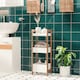 image 2 of HOMCOM 3-Tier Bathroom Rack Storage Shelf Bamboo Organiser Shower Tower for Narrow Place