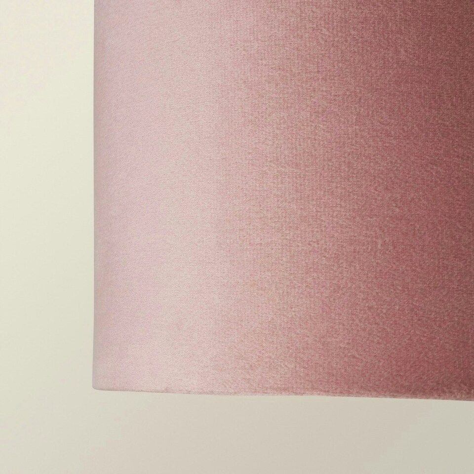 image 1 of ValueLights Reni Small Pink Velvet Pendant Shade