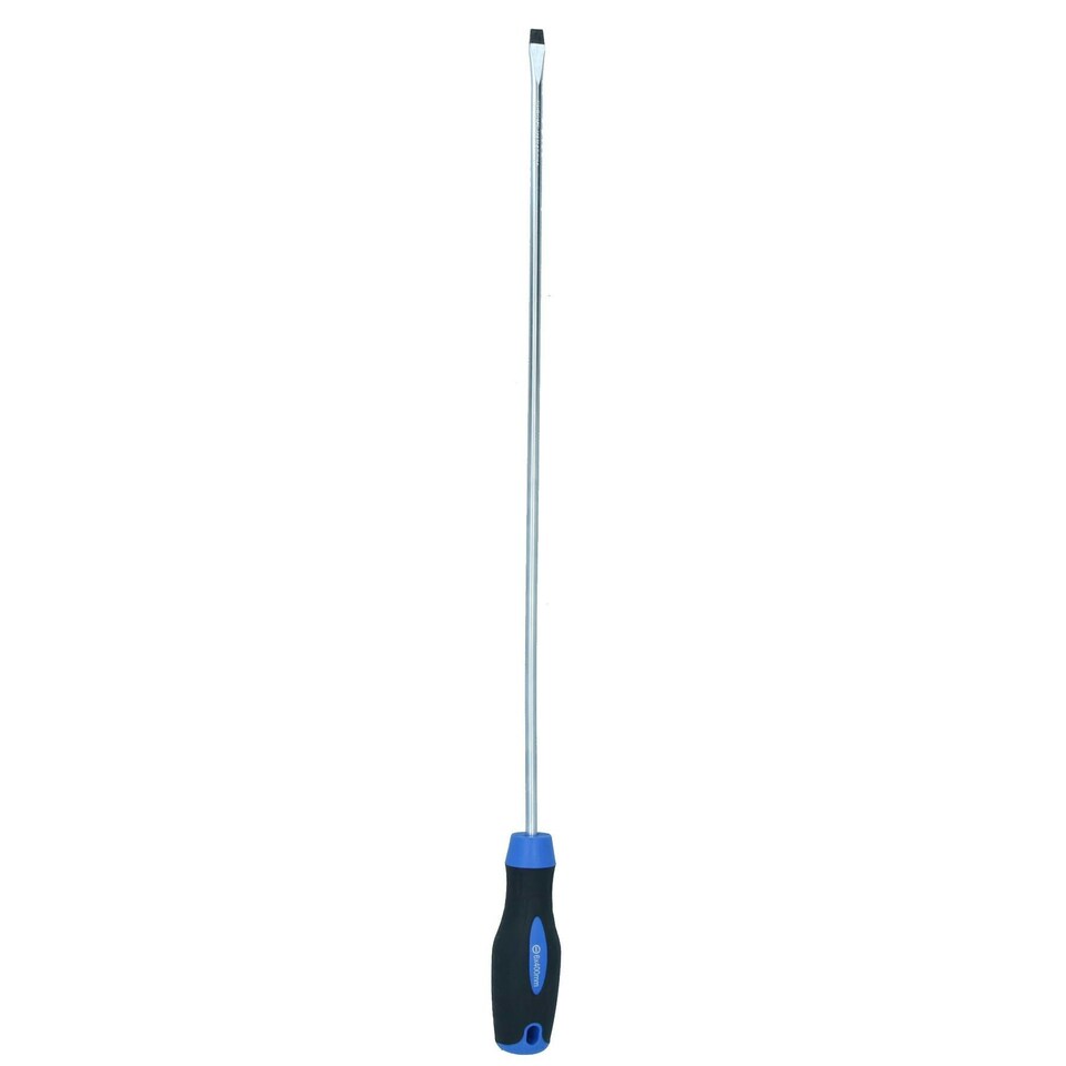 image 1 of Flat Head Extra Long Screwdriver Total Length 400mm with Rubber Handle TE692