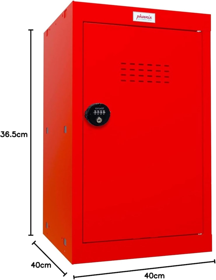 image 1 of Phoenix CL Series CL0644RRC Size 3 Cube Locker in Red with Combination Lock