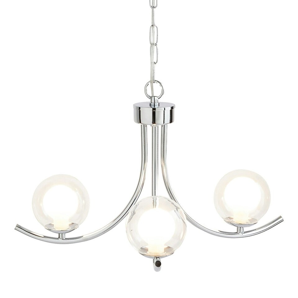 image 1 of Jimena 3 Light Polished Chrome Pendant Ceiling Light