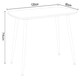 image 3 of Aspen Tapered Legs Rectangular Dining Table and 4 Curve Plastic Seat Chairs with Metal Legs - White - Flat Packed White