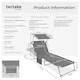image 6 of Sun Lounger - foldable with sun canopy | Grey | grey | 1