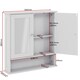image 3 of Bath Vida Priano 2 Door Mirrored Wall Mounted Bathroom Cabinet With Shelf, White | White | 1
