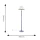 image 5 of ValueLights Bobbles Powder Blue Floor Lamp Green Trim Scallop Shade | Blue
