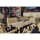 image 2 of Ergo Table Set - Sits 8 Wooden Garden Dining Furniture Incl. 2 Bench & 2 Chair - L240 x W140 x H105 cm - Minimal Assembly Required