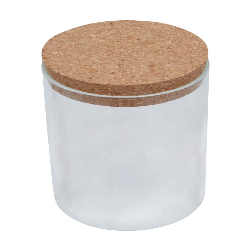 image 1 of Interiors by Premier Medium Glass Jar, Eco-Friendly Glass with Airtight Cork Lid and Chalkboard Label, Perfect for Storing Spices