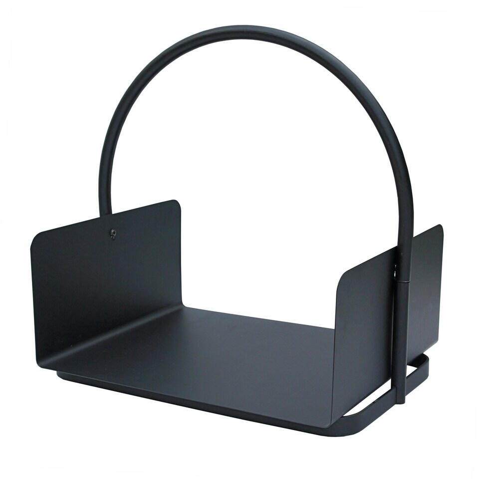 image 1 of JVL Steel Conway Fire Companion Black Log Holder - Black