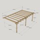 image 3 of Wall Mounted Double Premium Pergola 3 Posts - Wood - L360 x W600 x H270 cm - Light Green