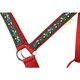 image 2 of Little Knight Horse Headcollar and Leadrope Set - Red/Charcoal Grey - Cob