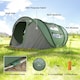 image 6 of Outsunny Camping Tent Dome Pop-up Tent  with Windows for 4-5 Person Dark Green