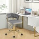 image 3 of COSTWAY 2Pcs Swivel Home Office Desk Chair Adjustable | Grey