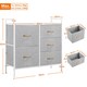 image 3 of Yaheetech 5-Drawer Storage Tower with Metal Frame Light Grey Grey | Light Grey
