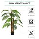 image 8 of Outsunny 120cm/4FT Artificial Palm Tree Decorative Plant w/19 Leaves Pot