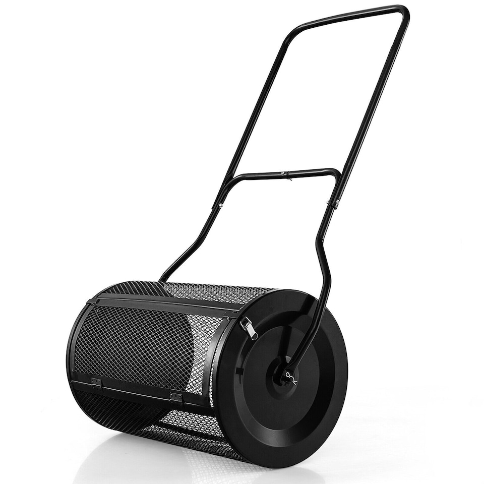 image 1 of 27 Inch Compost Spreader Peat Moss Spreader with Upgrade U-shaped Handle