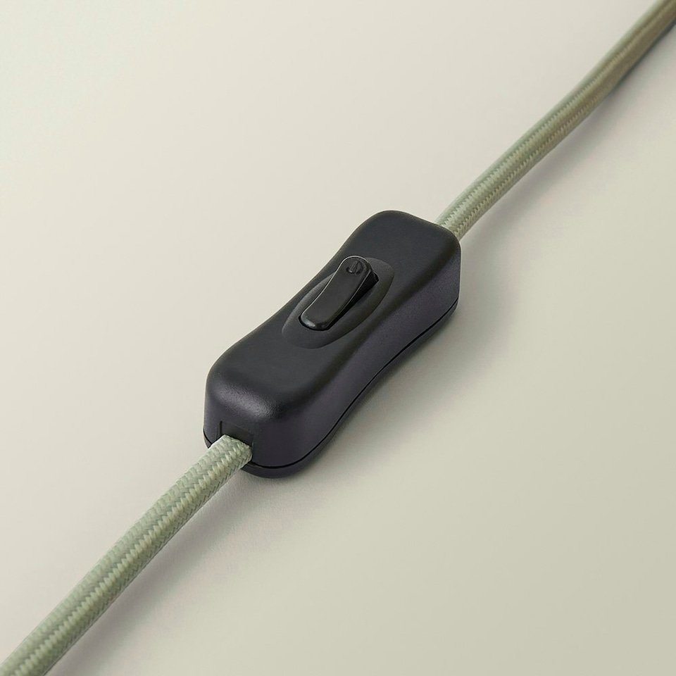 image 1 of ValueLights Wiggle Lilac Pleated Scallop Lamp Shade Moss Green Metal Table Lamp and LED Bulb | Green | Purple