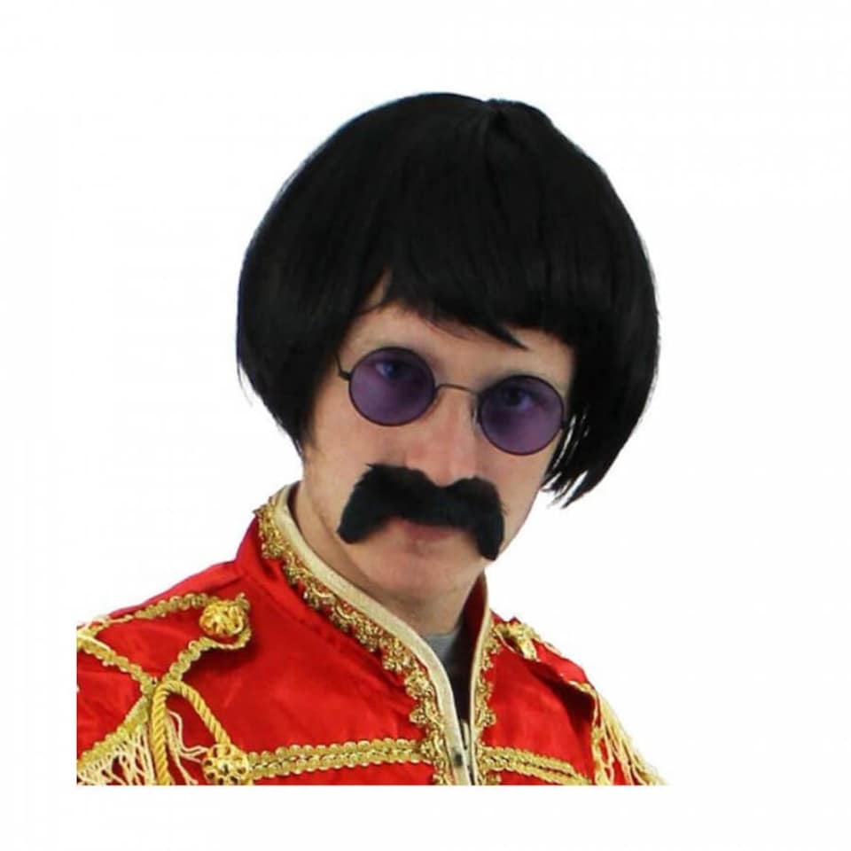 image 1 of Pack of 24 60s Sergeant Wig Black | One Size