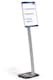 image 1 of Durable INFO SIGN Aluminium Display Panel Info Floor Stand A3 | 1.25m | Silver | Silver