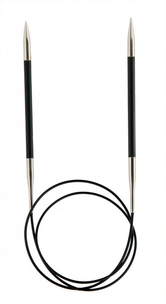 KnitPro Karbonz: Knitting Pins: Circular: Fixed: 40cm x 2.50mm in Black
